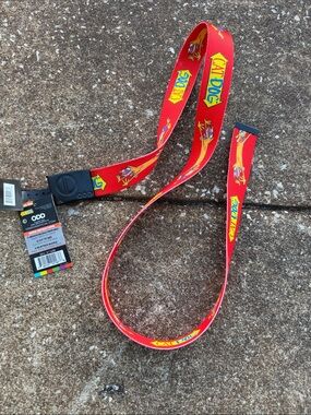 CatDog Red Logo Web Belt with Printed Graphic